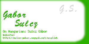 gabor sulcz business card