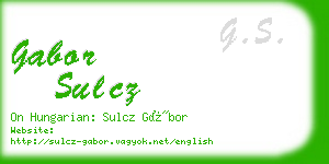 gabor sulcz business card